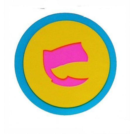 Pink Round Logo - Buy Rayne Round Logo Sticker - Pink/Yellow at the longboard shop in ...