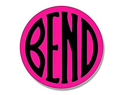 Pink Round Logo - HOT PINK Round BEND Oregon Sticker logo seal city or