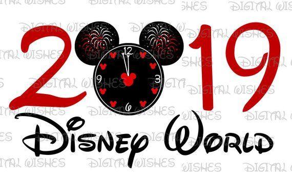 Disney World 2019 Logo - Countdown clock New Year 2019 Disney World Mickey Mouse head | Etsy