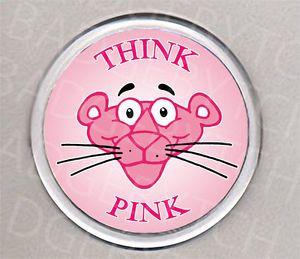Pink Round Logo - PINK PANTHER THINK PINK round COASTER - RETRO CLASSIC! | eBay
