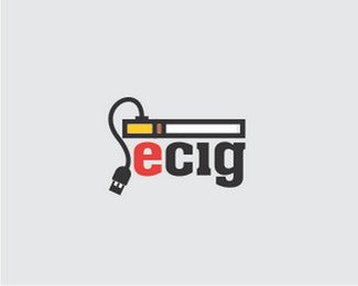 Cigarette Logo - Electronic Cigarette Designed