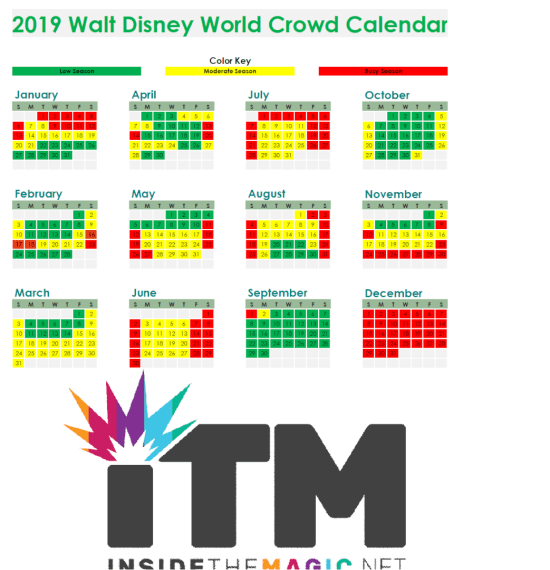 Disney World 2019 Logo - Walt Disney World 2019 crowd calendar: When is the best time to