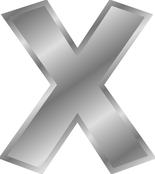 Silver X Logo - Effect Letters Alphabet Silver X clip art Free Vector / 4Vector