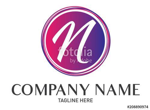 Trendy Round Logo - Round Letter N Logo Gradient Trendy Modern Template Design Stock