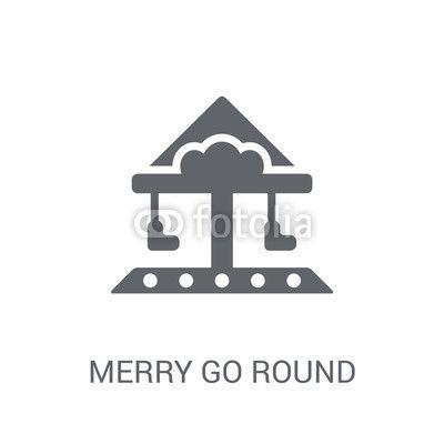 Trendy Round Logo - Merry go round icon. Trendy Merry go round logo concept on white
