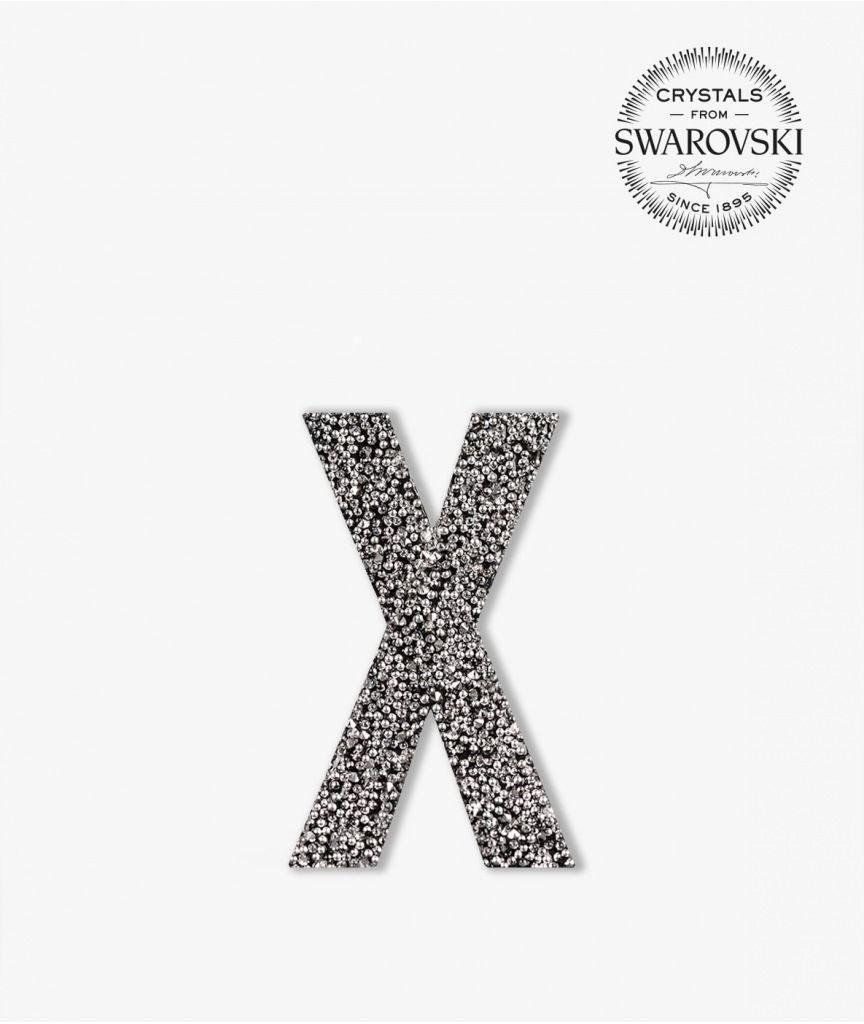 Silver X Logo - Swarovski Letter Silver X - The Case Factory