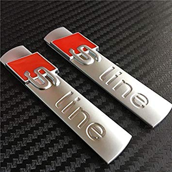 Silver X Logo - S Line Emblem Chrome Alloy Badge Sticker For A1 A4 A5 A6 A8 Matte