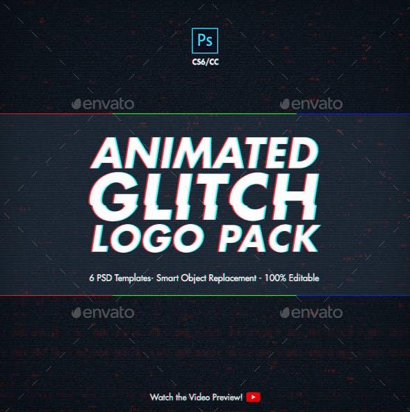 Glitch Logo - Animated Glitch Logo Pack - Photoshop Templates by BlackNull ...