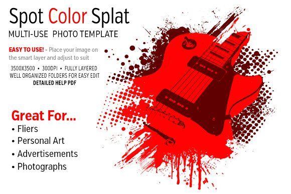 Color Splat Logo - Spot Color Splat Photo Template ~ Layer Styles ~ Creative Market