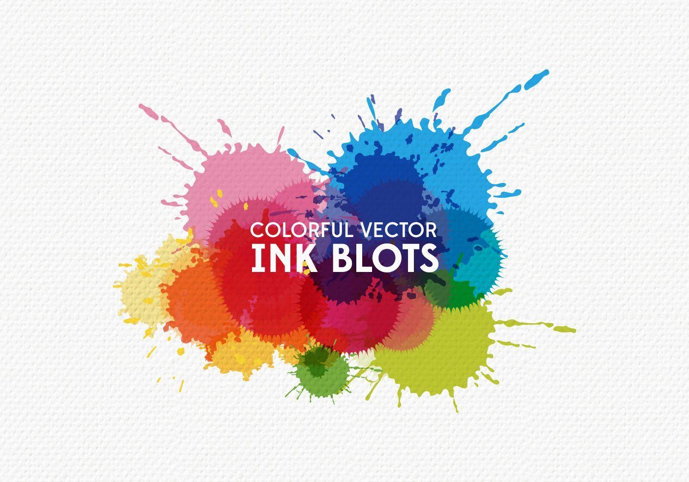Color Splat Logo - Colorful Ink Blots Vector Graphic