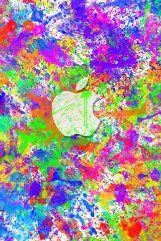 Color Splat Logo - Apple Logo Color Splat iPhone Wallpaper and iPod touch Wallpaper