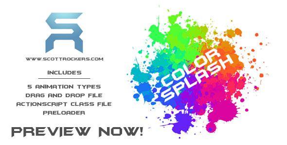Color Splat Logo - Flash Background Color Splash and Paint Splash plus Preloader ...
