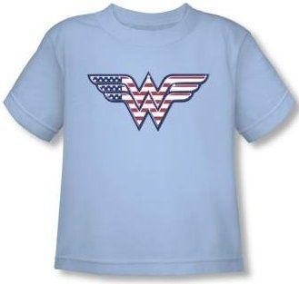 Lady Red White and Blue Eagles Logo - Wonder Woman Red, White & Blue Logo Toddler T-Shirt - NerdKungFu