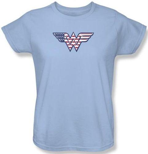 Lady Red White and Blue Eagles Logo - Wonder Woman Red, White & Blue Logo Woman's T Shirt