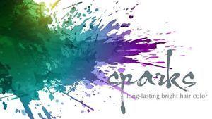 Color Splat Logo - Sparks Long Lasting Bright Hair Color 3 Oz YOU CHOOSE COLOR FREE