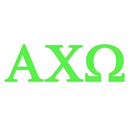 Lime Green Windows Logo - ALPHA CHI OMEGA vinyl decal Official Licensed Product