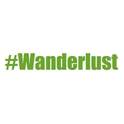 Lime Green Windows Logo - Wanderlust Hashtag #Wanderlust Bold Text Decal