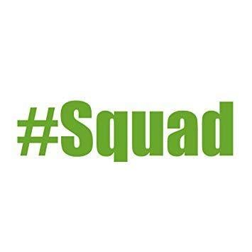 Lime Green Windows Logo - Squad Hashtag #Sqaud Bold Text- Vinyl Decal for Outdoor