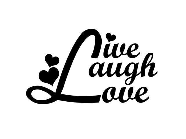 Lime Green Windows Logo - LIVE LAUGH LOVE Vinyl Decal: color: LIME GREEN