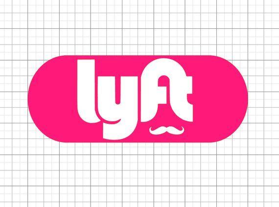 Lyft Mustache Logo - Lyft driver Pill 1 Sticker Vinyl decal Rideshare logo sign | Etsy
