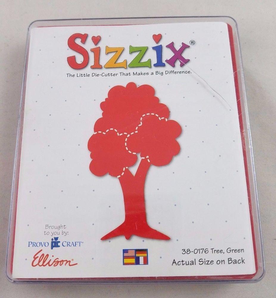 Green Tree with Red S Logo - Sizzix Originals Green Tree Red Large Dies Cutter 38-0176 Plastic ...