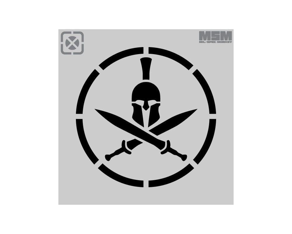 Spartan Stencil Logo - Spartan Helmet Stencil - MIL-SPEC MONKEY STORE