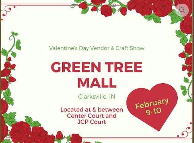 Green Tree with Red S Logo - Green Tree Mall | Valentine's Day Vendor & Craft Show