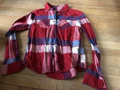 Lady Red White and Blue Eagles Logo - AMERICAN EAGLE LADIES Size 6 Red, White, Blue Button Down Long ...