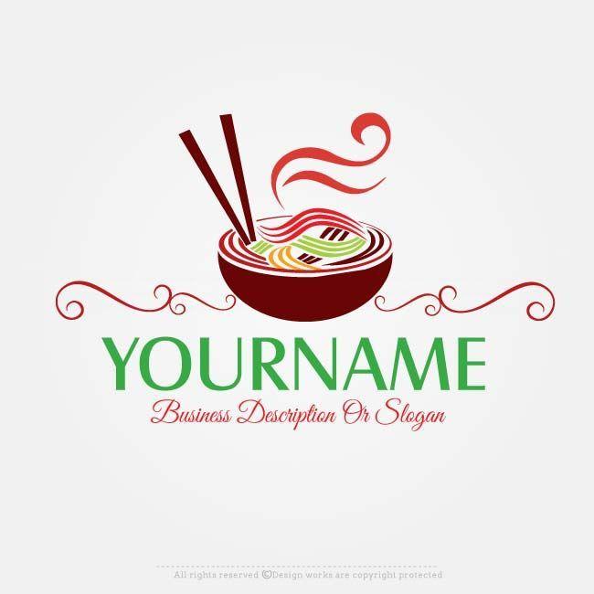 Noodle Logo - Online Free Logo Maker - Noodles logo design | Wonderful Restaurant ...