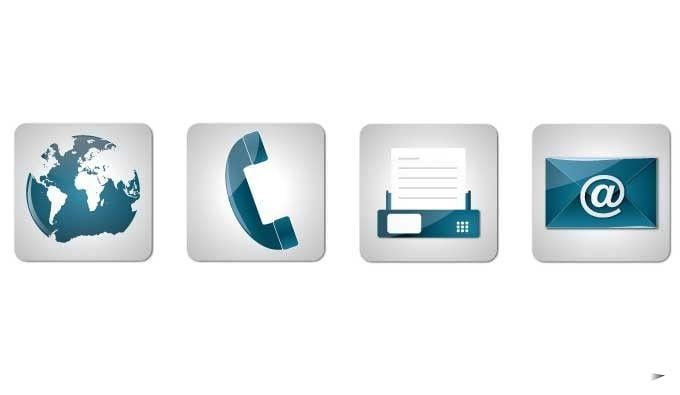 Fax Email Logo - Contact Icons Vector | Vectorish