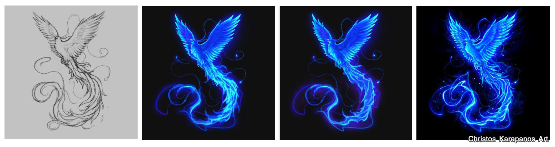 Blue Phoenix Logo - ArtStation - Blue Phoenix logo, Christos Karapanos