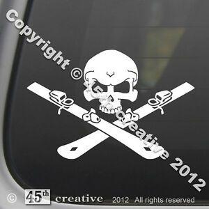 Snow Ski Logo - Snow Ski Skull Decal Sticker - mountain skiing downhill snow skier ...