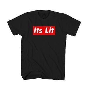 It's Lit Logo - Its Lit Logo Box Supreme Inspired Fashion Men & Women T-Shirt T ...