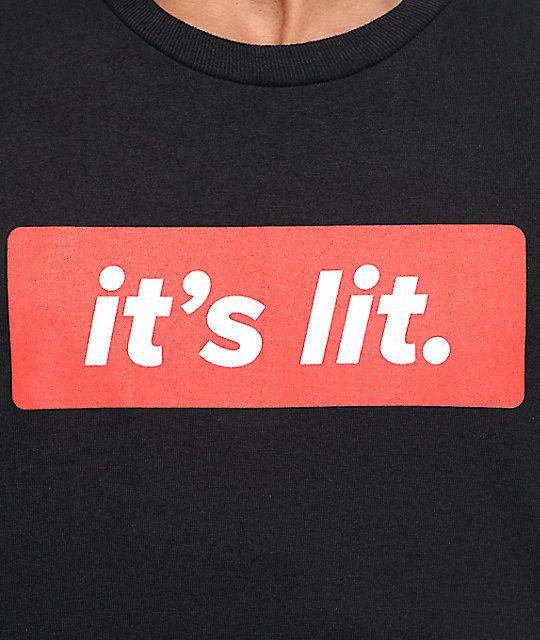 It's Lit Logo - Artist Collective It's Lit Black T-Shirt | Zumiez