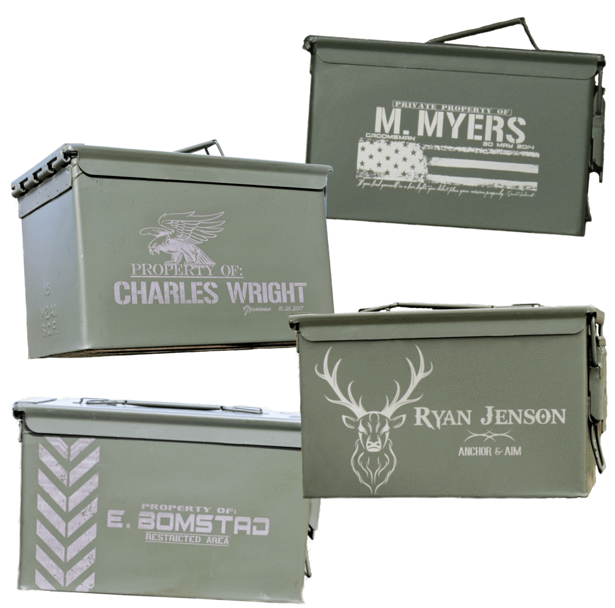 Ammo Box Logo - Groomsmen Gift Box - Custom Ammo Box - Cool Groomsmen Gifts