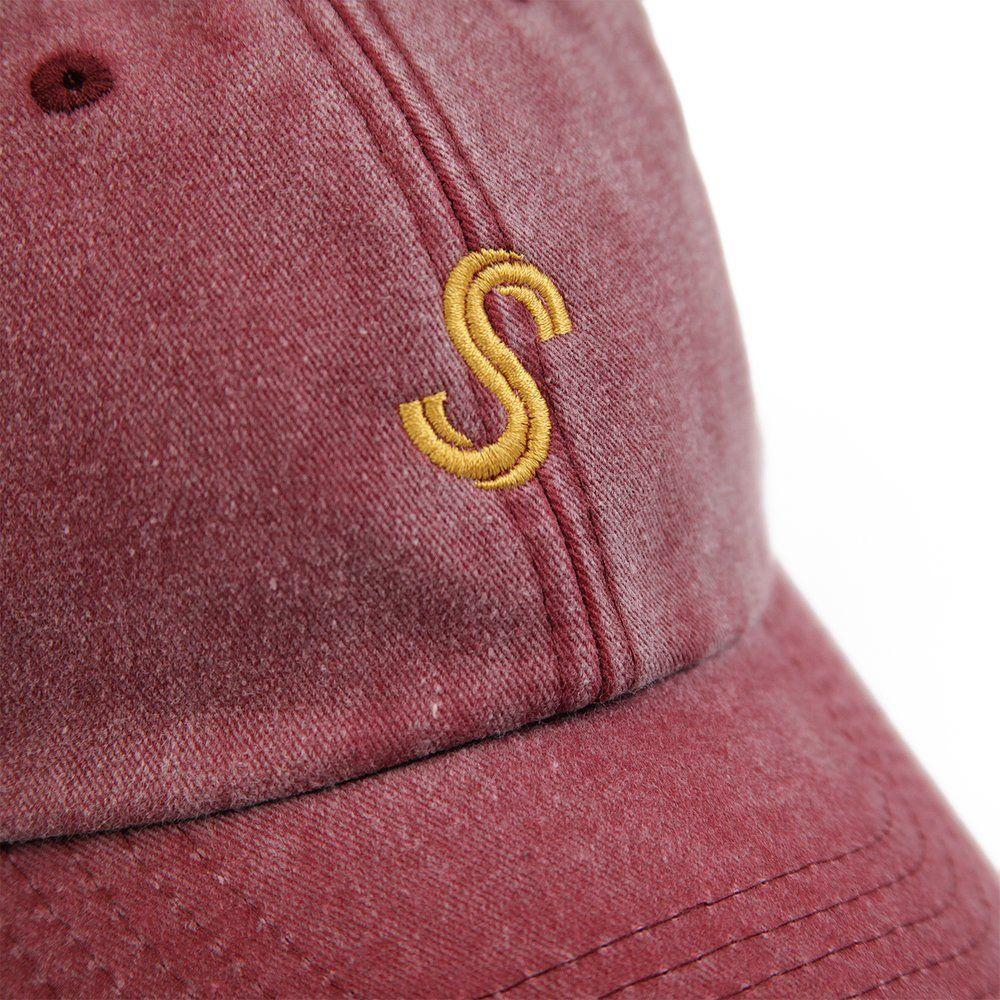 Gold Red S Logo - S Logo Dad Cap - Washed Red / Gold | Signature Clothing