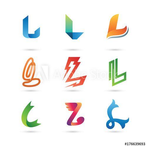 Modern L Logo - Set of Letter L Logo Vector - Colorful Modern Logo - Buy this stock ...