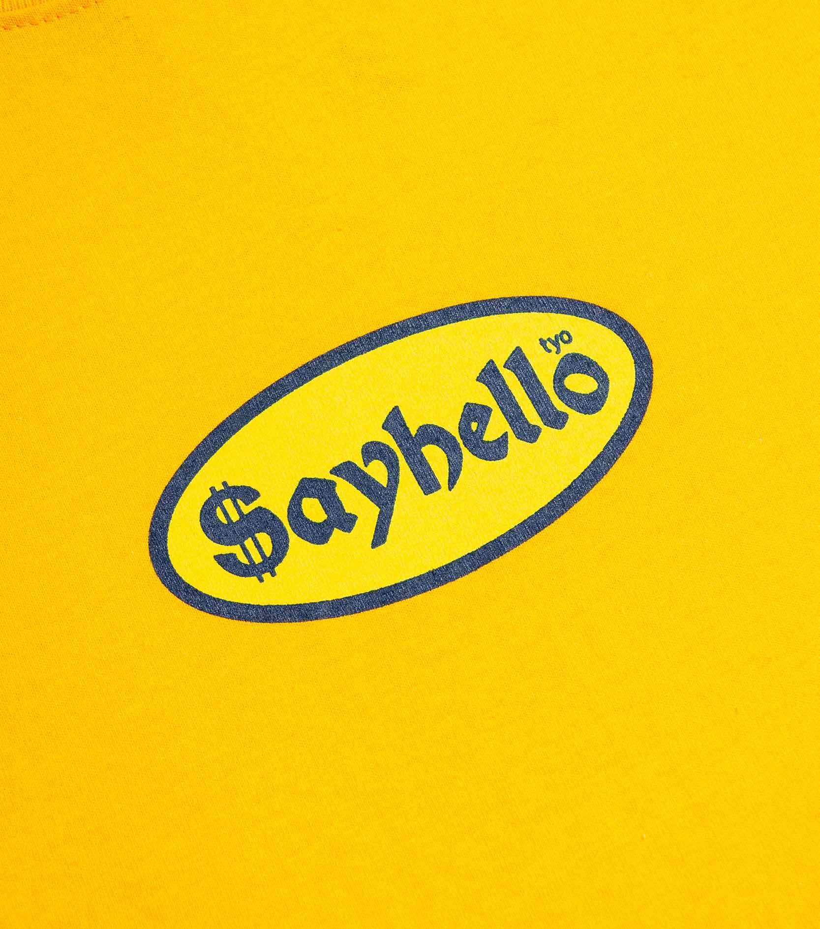 Yellow Cash Logo - Sayhello Cash Logo T-Shirt - Gold