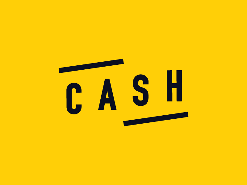 Yellow Cash Logo - CASH Logo by Kanako Kawahara | Dribbble | Dribbble