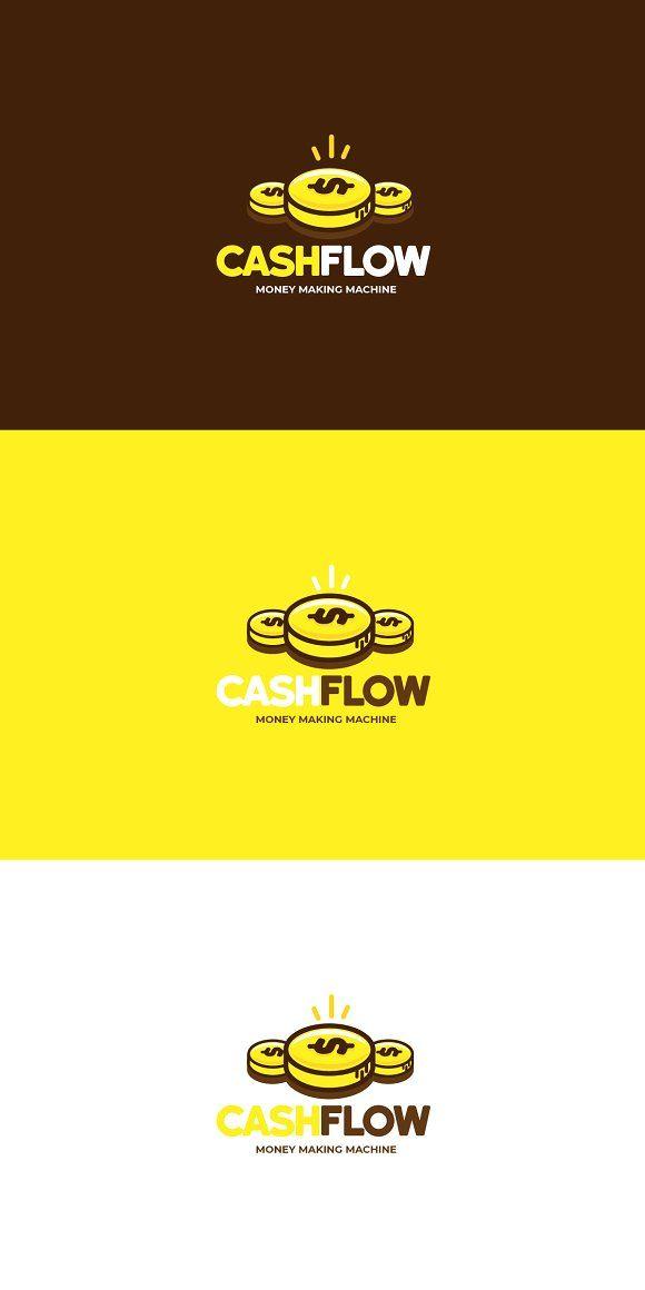 Yellow Cash Logo - Cash Flow Logo Logo Templates Creative Market