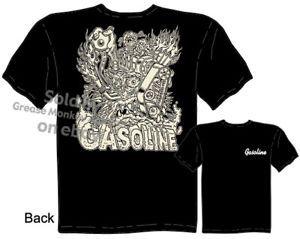 Garage Clothing Logo - Monster Motor Engine T Shirt Gasoline Apparel Garage Clothing Kustom ...