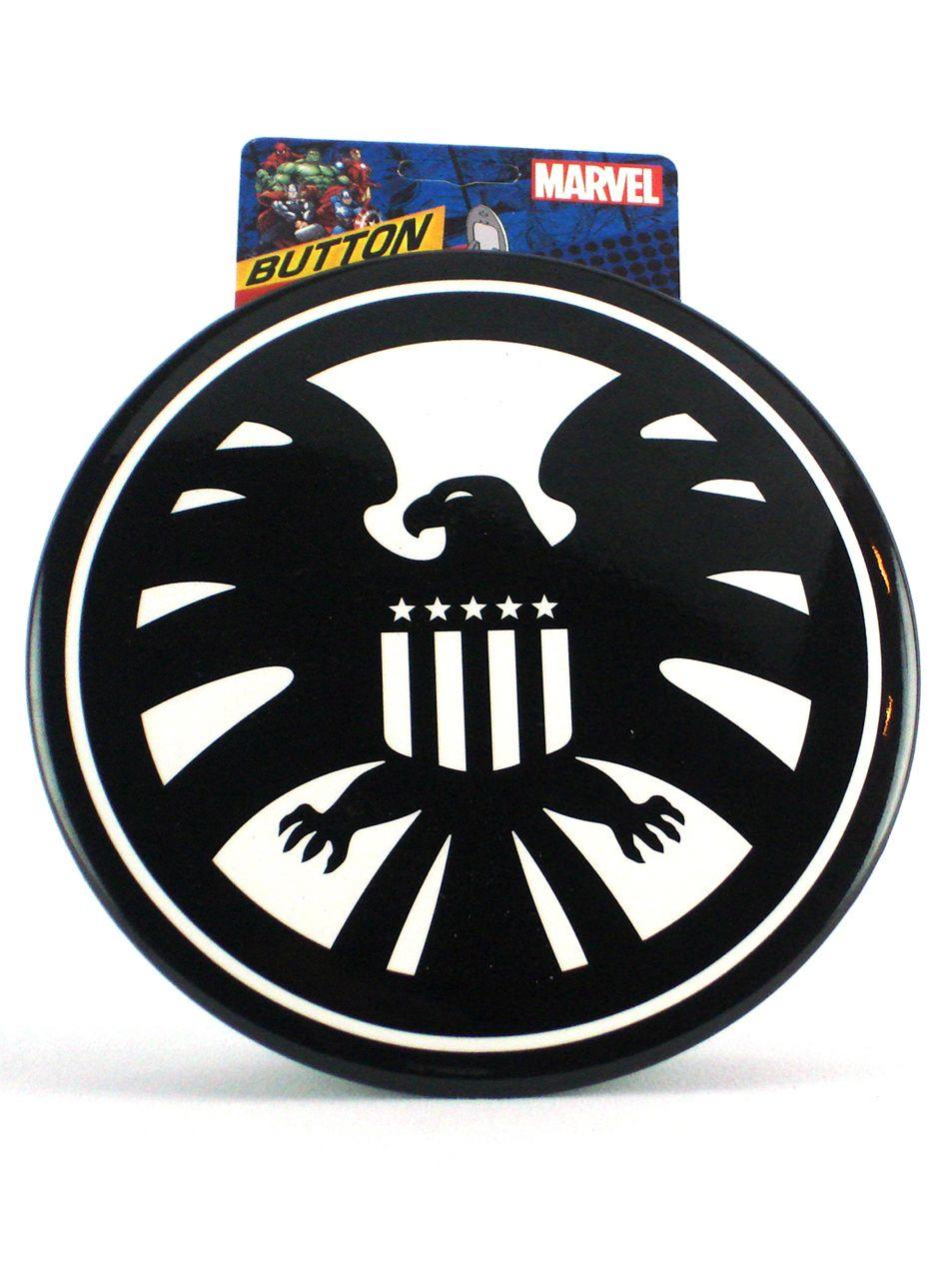 Marvel Shield Logo - Ata-Boy Marvel SHIELD Logo Giant Button With Easel