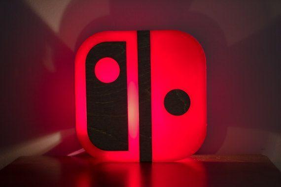 Nintendo Switch Logo - Nintendo Switch lamp table, or wall mountable. video games to