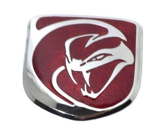 SRT Viper Logo - X1 Red Dodge SRT Viper Striking Snake Hood Emblem - Replaces OEM ...