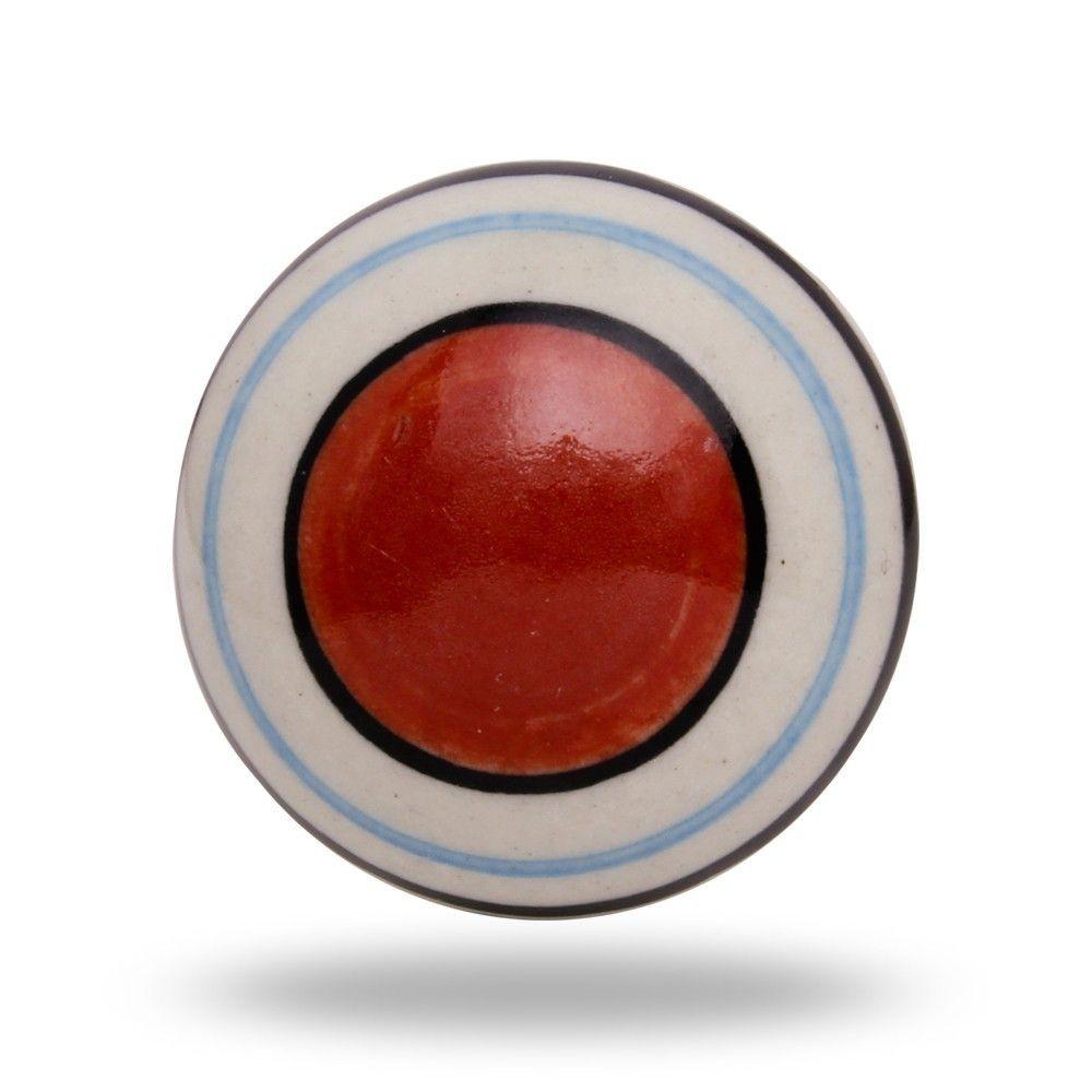 Orange Red Circle Logo - Red Circle Ceramic Cupboard Knob from More Handles