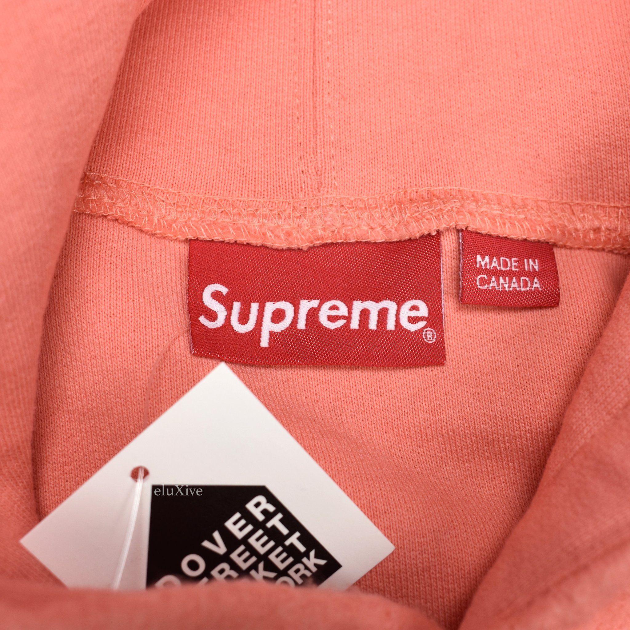 Reverse Supreme Logo - Supreme Pink Reverse Fleece Logo Embroidered Hoodie