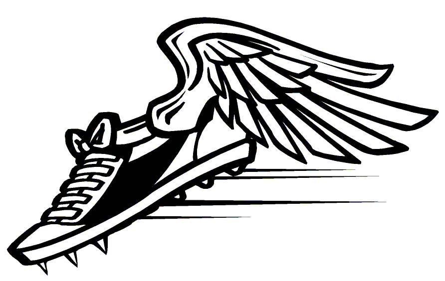 Cross Country Winged Foot Logo - track and field t shirt designs | Track & Field T Shirts - smart ...