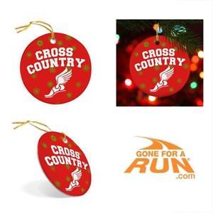 Cross Country Winged Foot Logo - Cross Country Ornaments With Winged Foot Porcelain Red | eBay