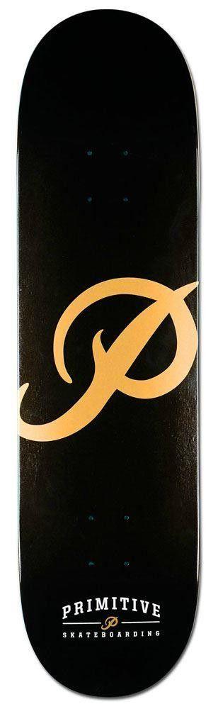 Primitive P Logo - Primitive Classic P Team Black/Gold Skateboard Deck - 8.1 ...