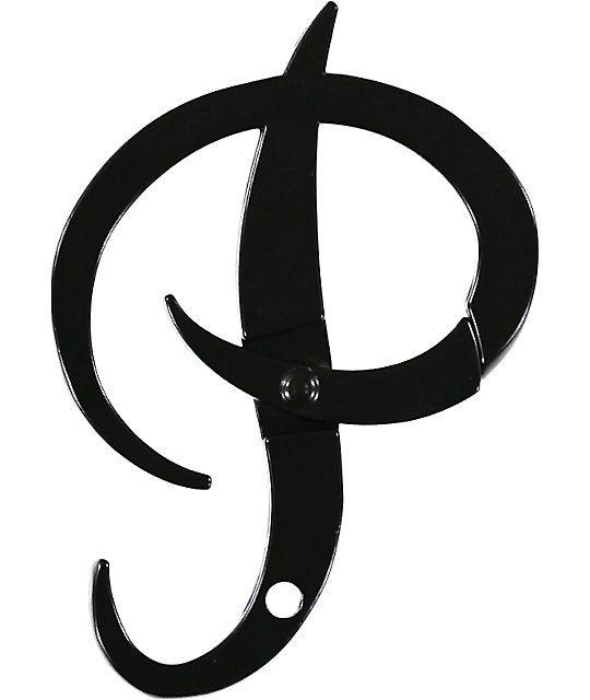 Primitive P Logo - Primitive Classic P Matte Black Carabiner Key Chain